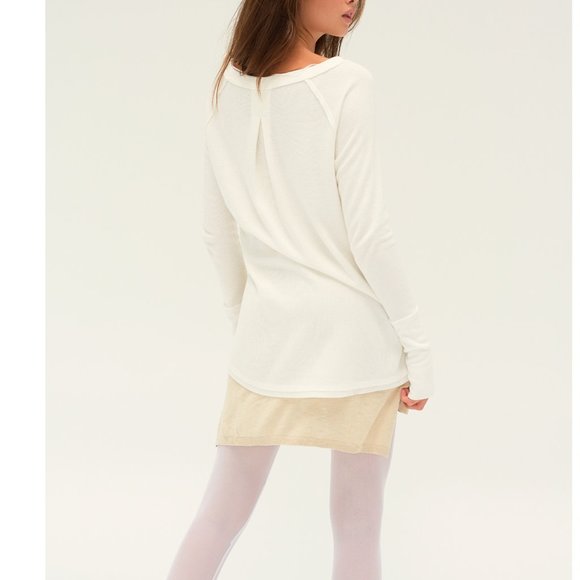 NWOT Free People Snowy Thermal / White - Picture 3 of 4